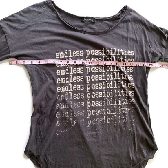 Signorelli Endless Possibilities Long Sleeve Graphic Tee Gray White S - Picture 7 of 8